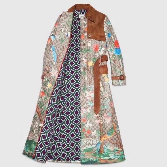 Gucci GG Supreme Tian Trench Coat Size 40 - Picture 3 of 15